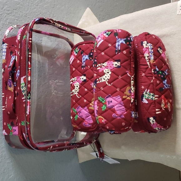 Vera Bradley Hound dog Travel Organizer 4 pc. Cosmetic Bag NWT - Dog Lover Dogs - Picture 4 of 9